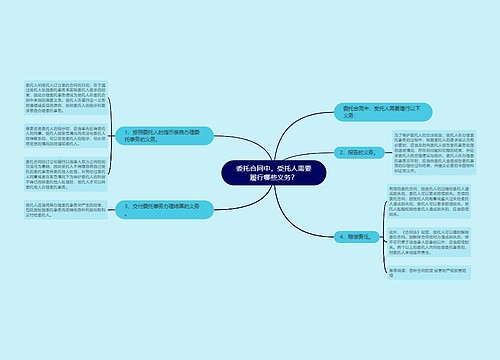 委托合同中，受托人需要履行哪些义务？
