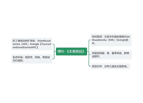 樗叶-《本草纲目》