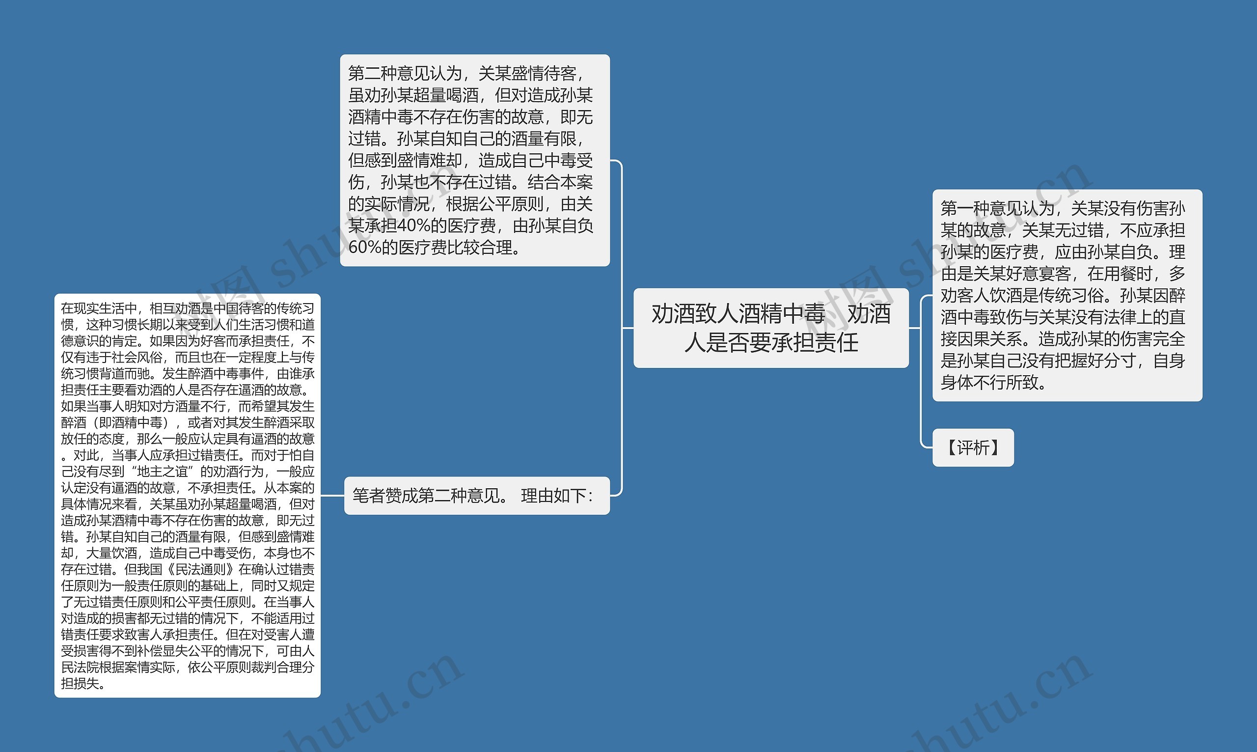 劝酒致人酒精中毒　劝酒人是否要承担责任思维导图