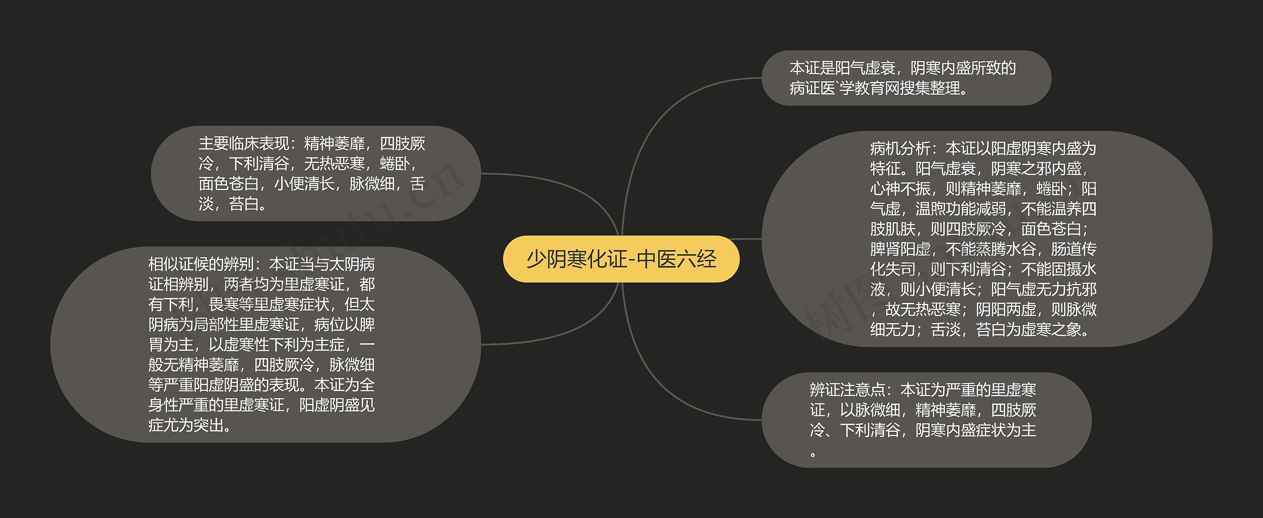 少阴寒化证-中医六经思维导图