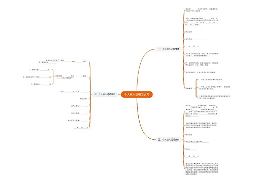 个人收入证明怎么写