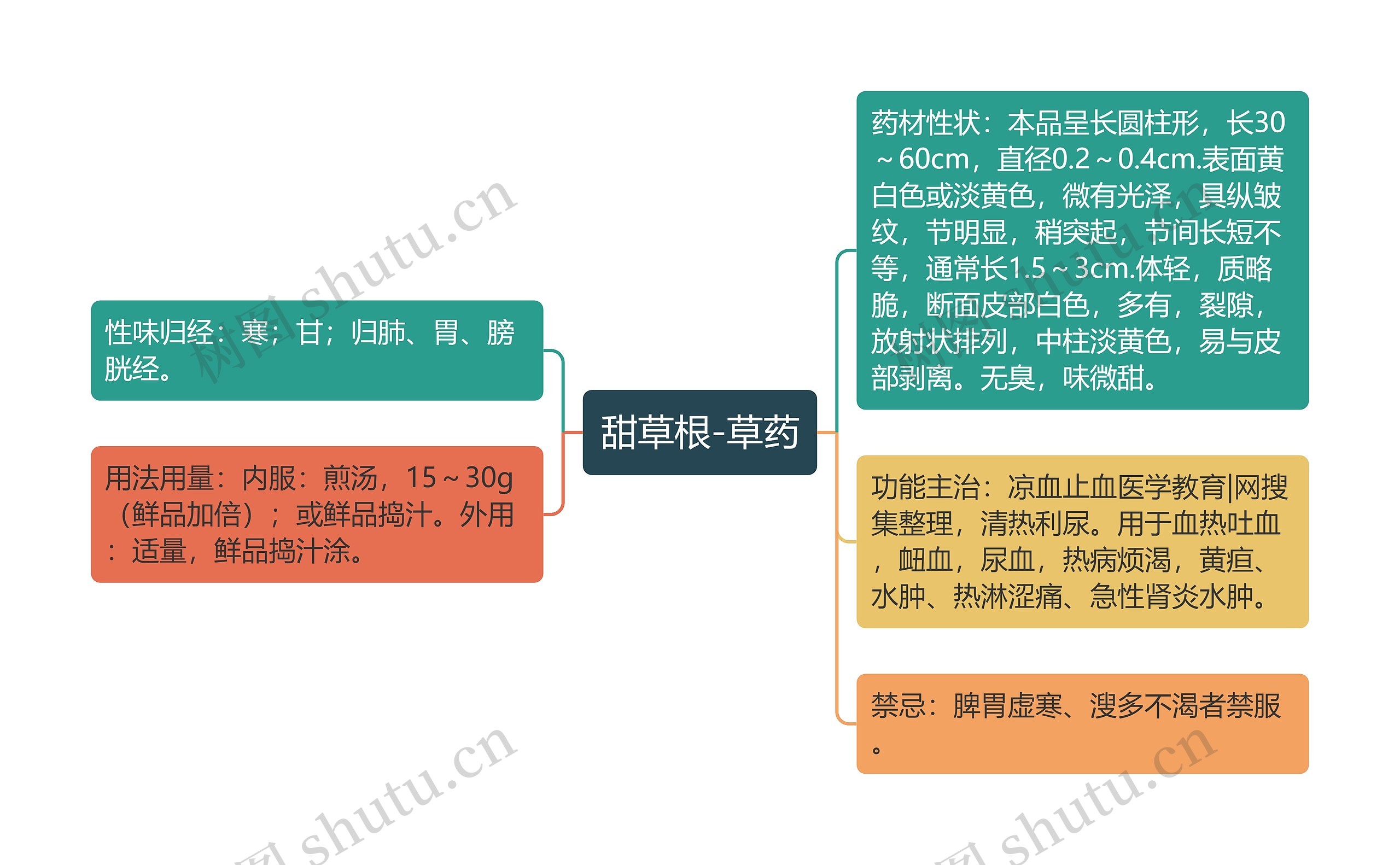 甜草根-草药思维导图