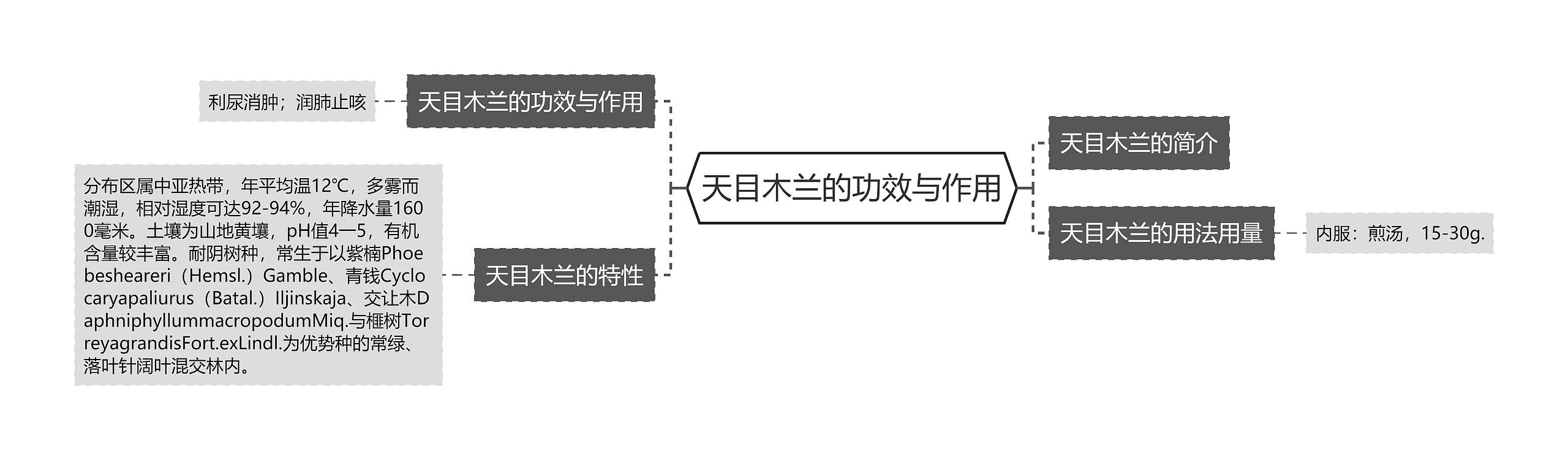 天目木兰的功效与作用