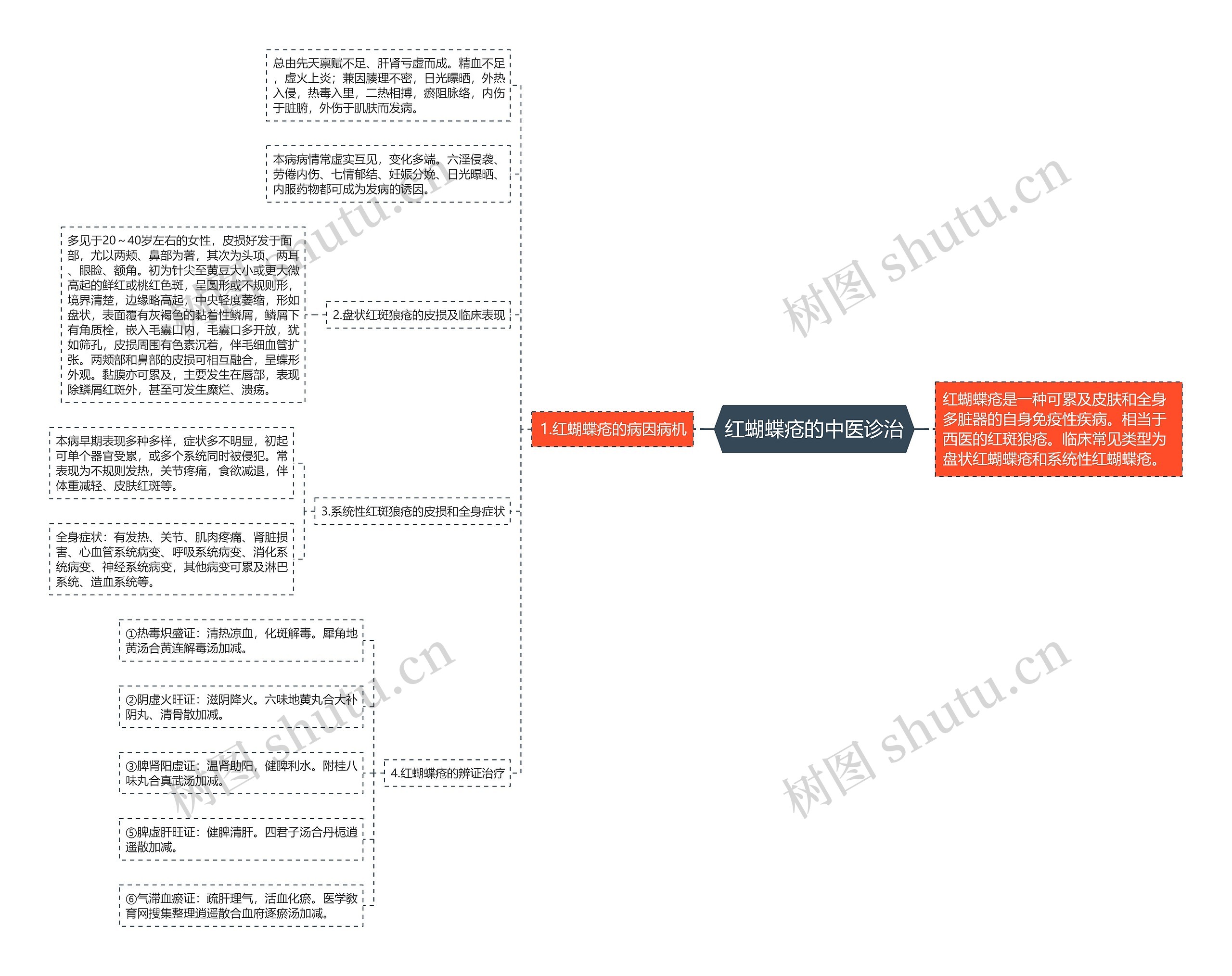 红蝴蝶疮的中医诊治思维导图