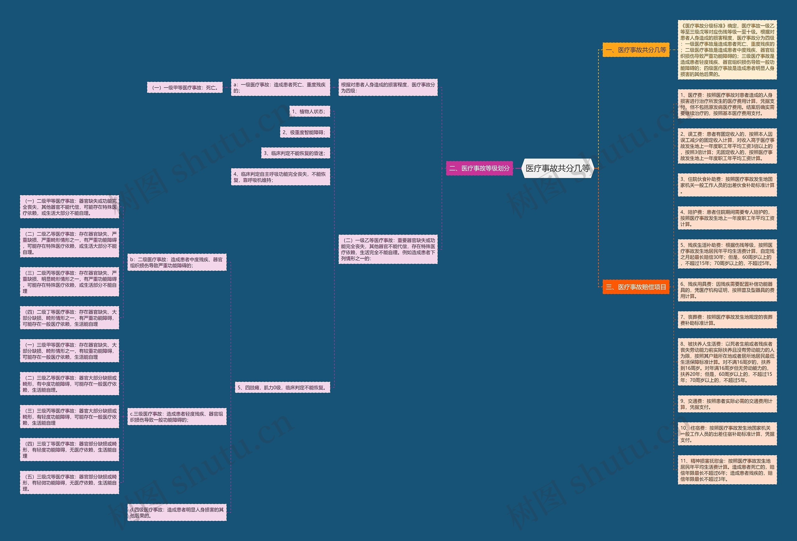 医疗事故共分几等思维导图