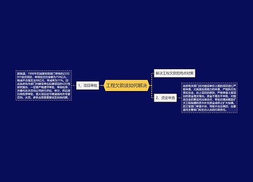 工程欠款该如何解决