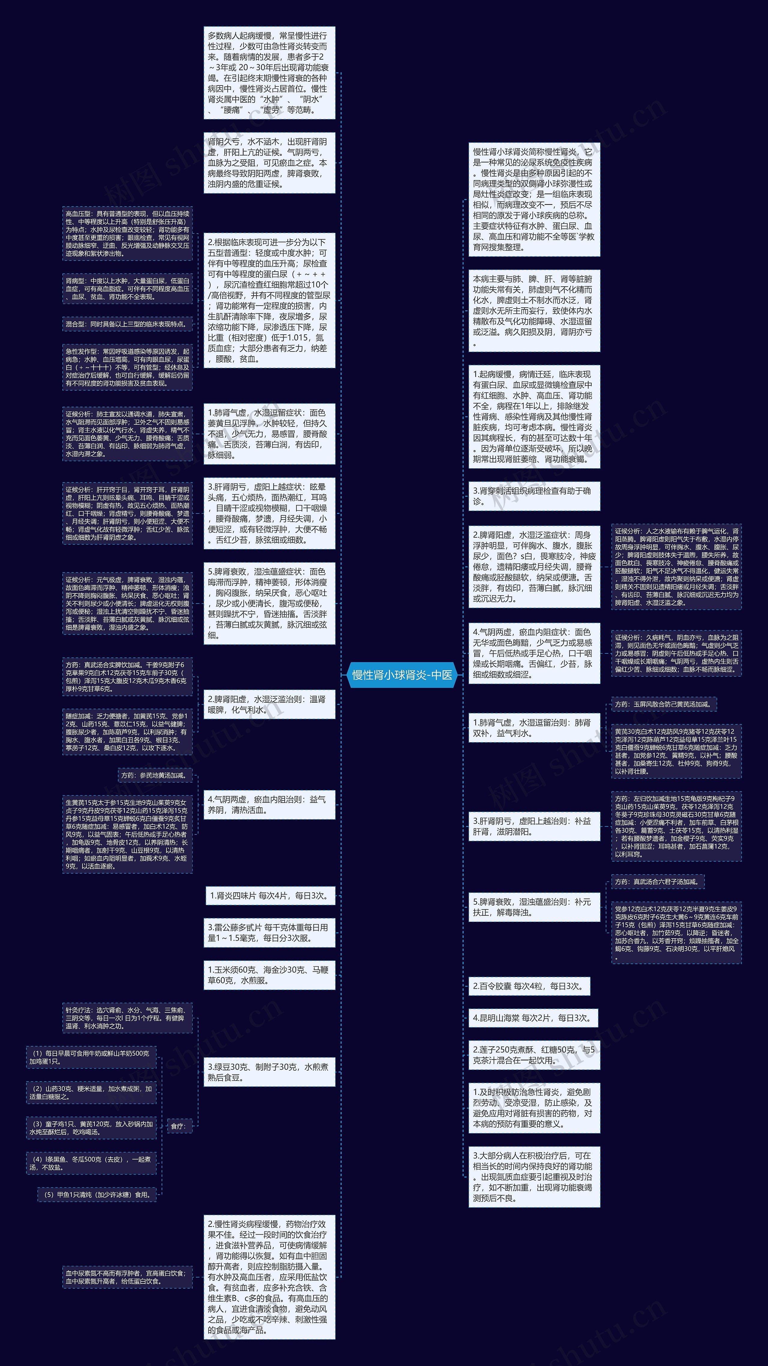 慢性肾小球肾炎-中医思维导图