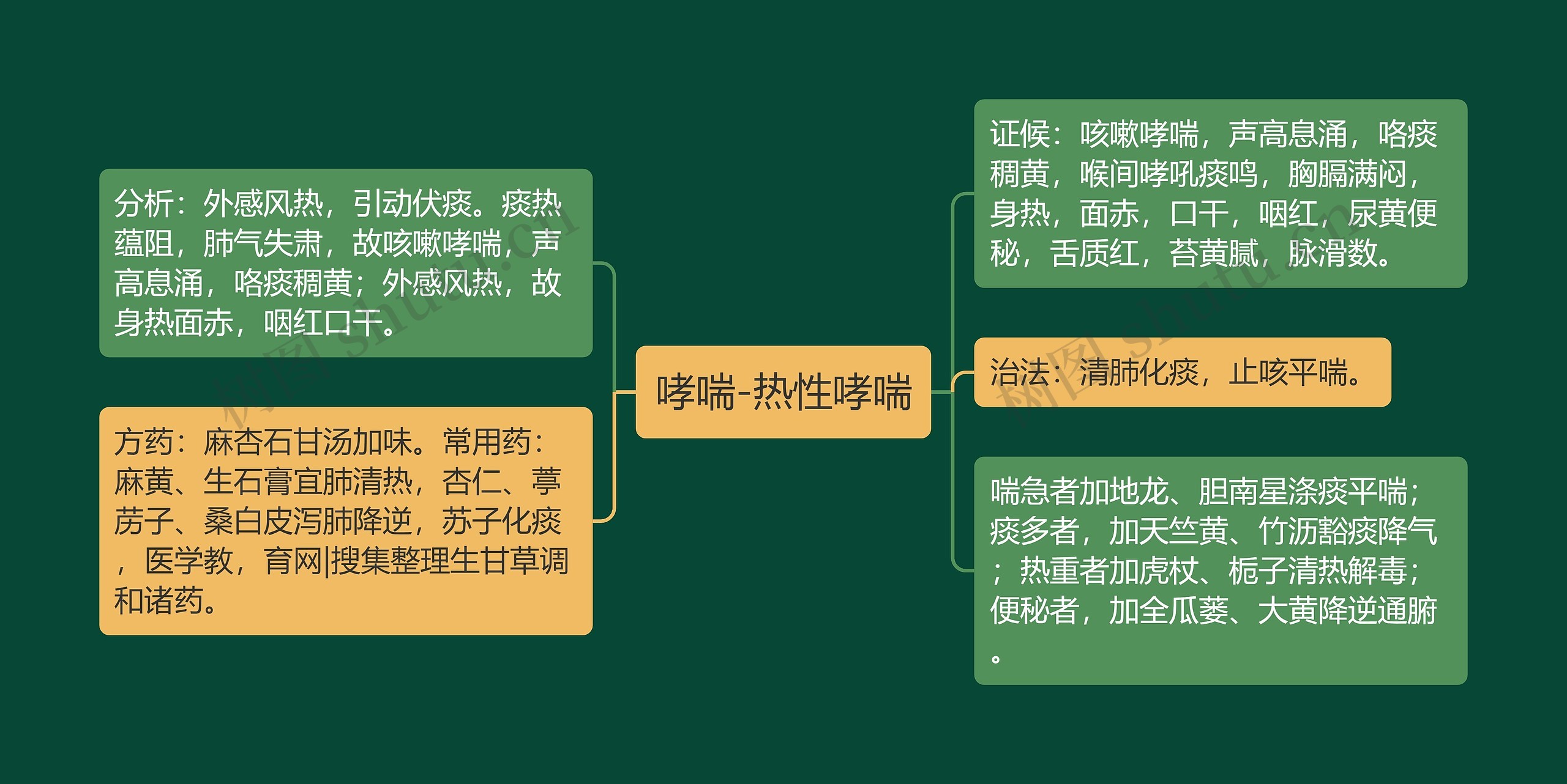 哮喘-热性哮喘思维导图