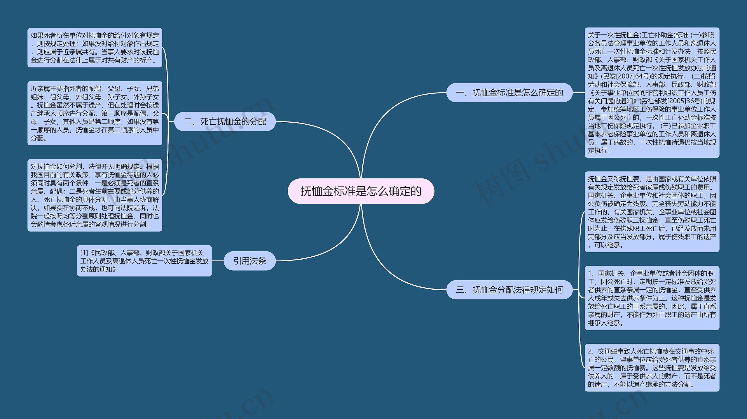 抚恤金标准是怎么确定的思维导图