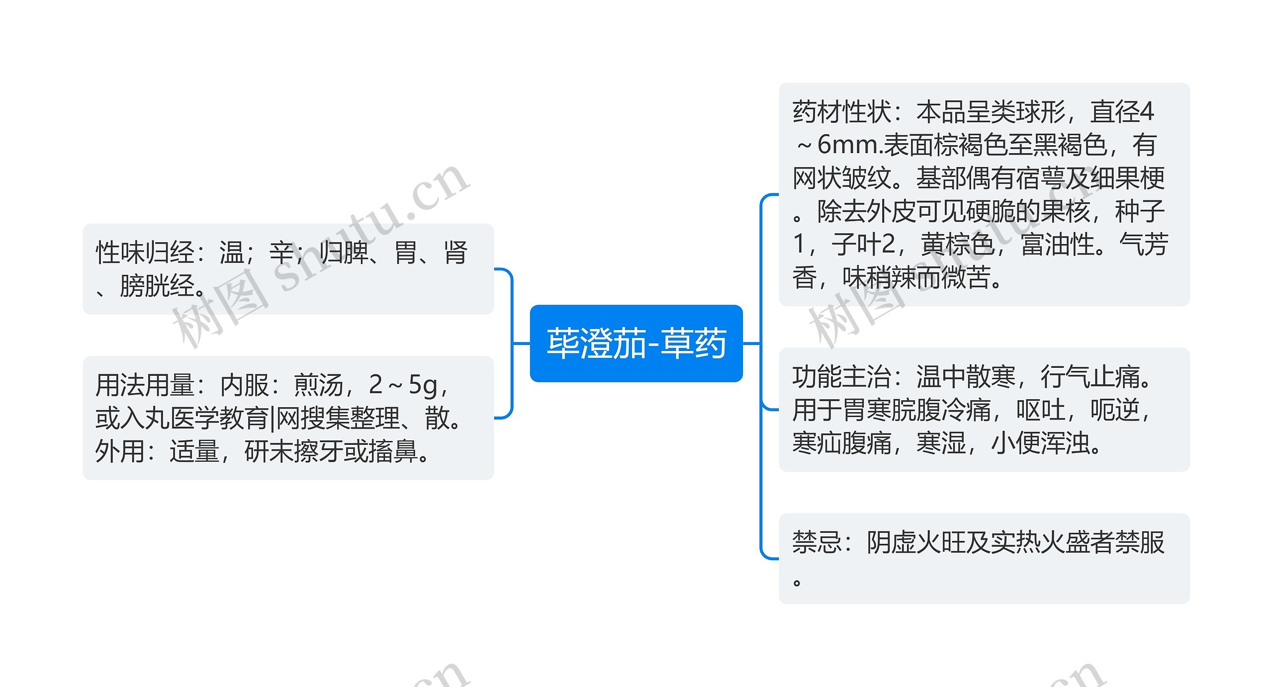 荜澄茄-草药思维导图