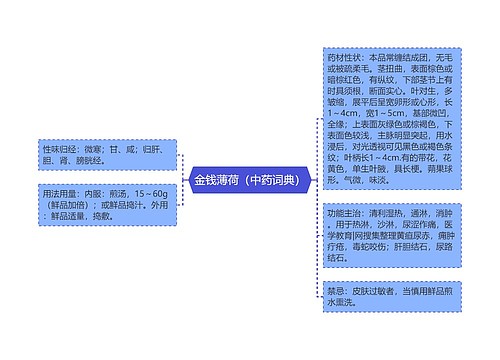 金钱薄荷（中药词典）