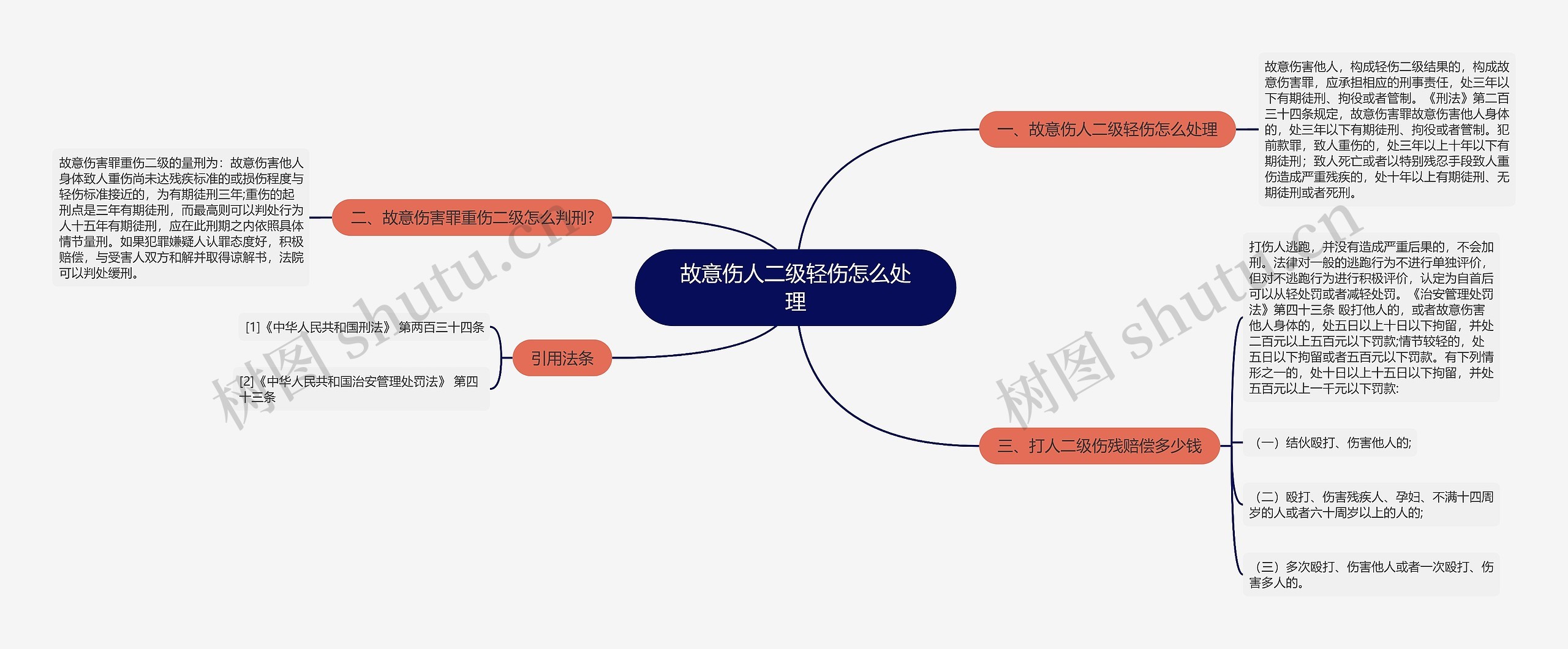 故意伤人二级轻伤怎么处理思维导图