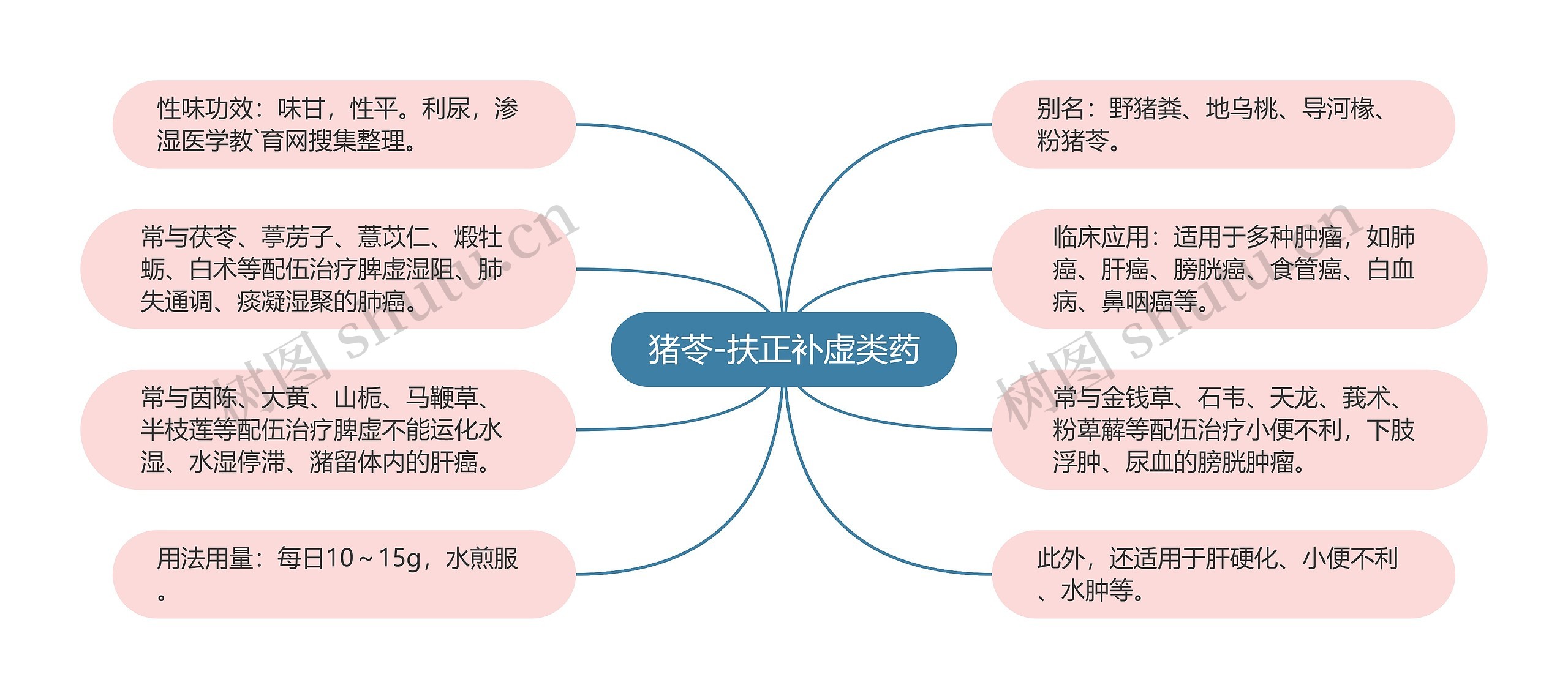 猪苓-扶正补虚类药思维导图