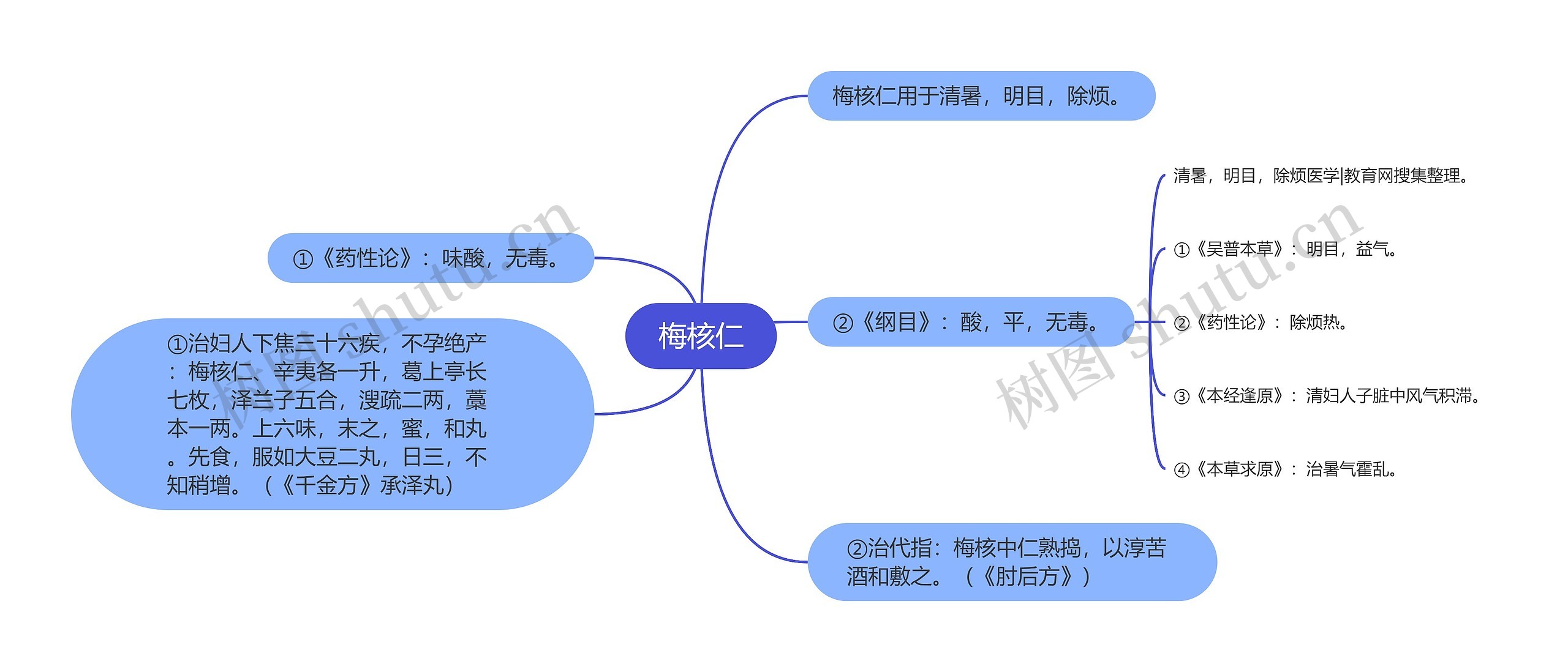 梅核仁思维导图