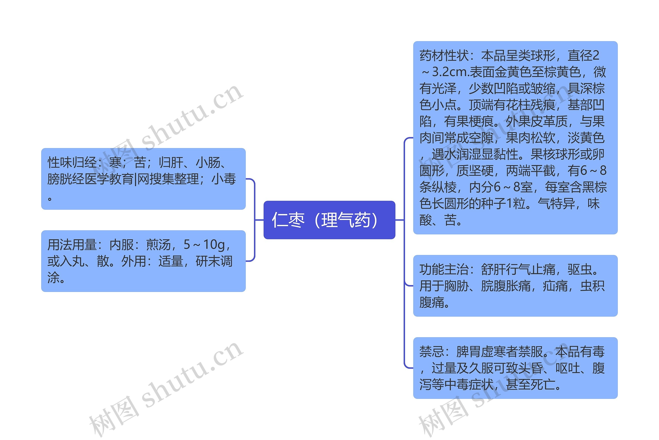 仁枣（理气药）思维导图