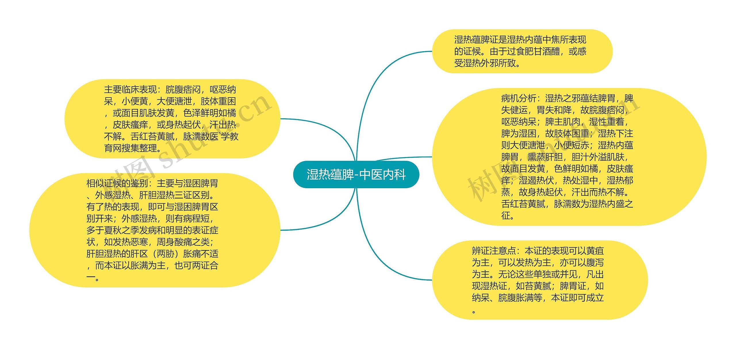 湿热蕴脾-中医内科思维导图