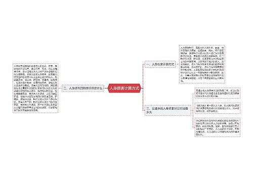 人身损害计算方式