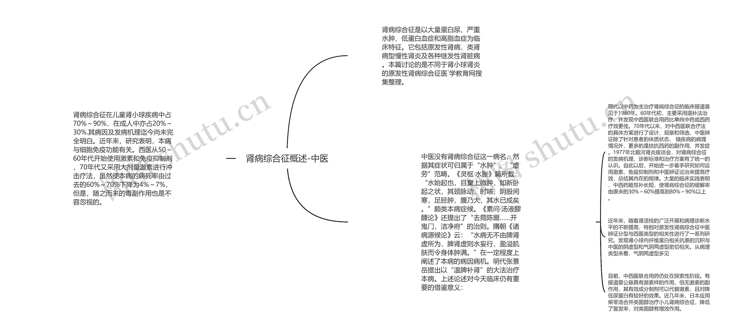 肾病综合征概述-中医思维导图