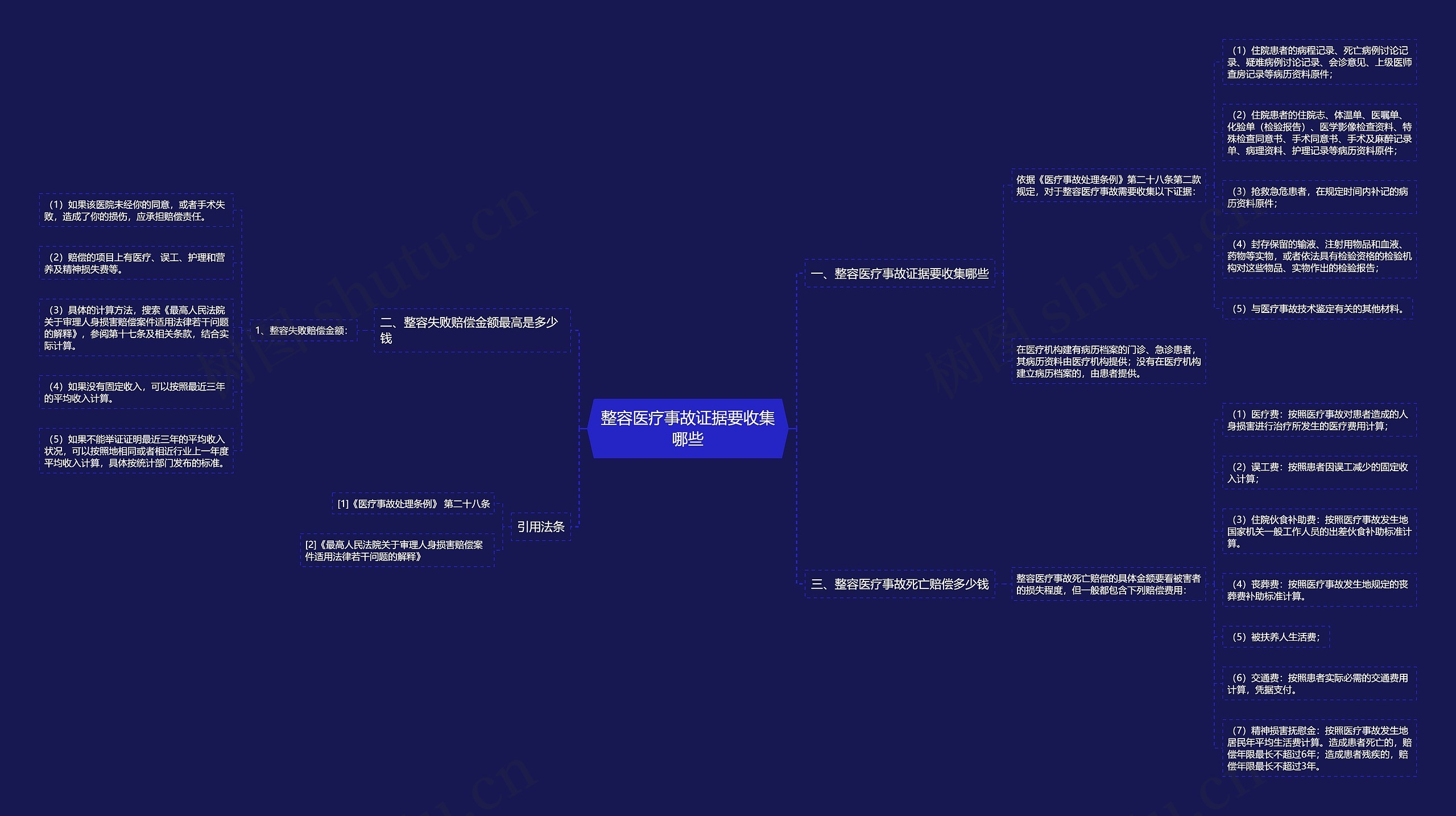 整容医疗事故证据要收集哪些思维导图