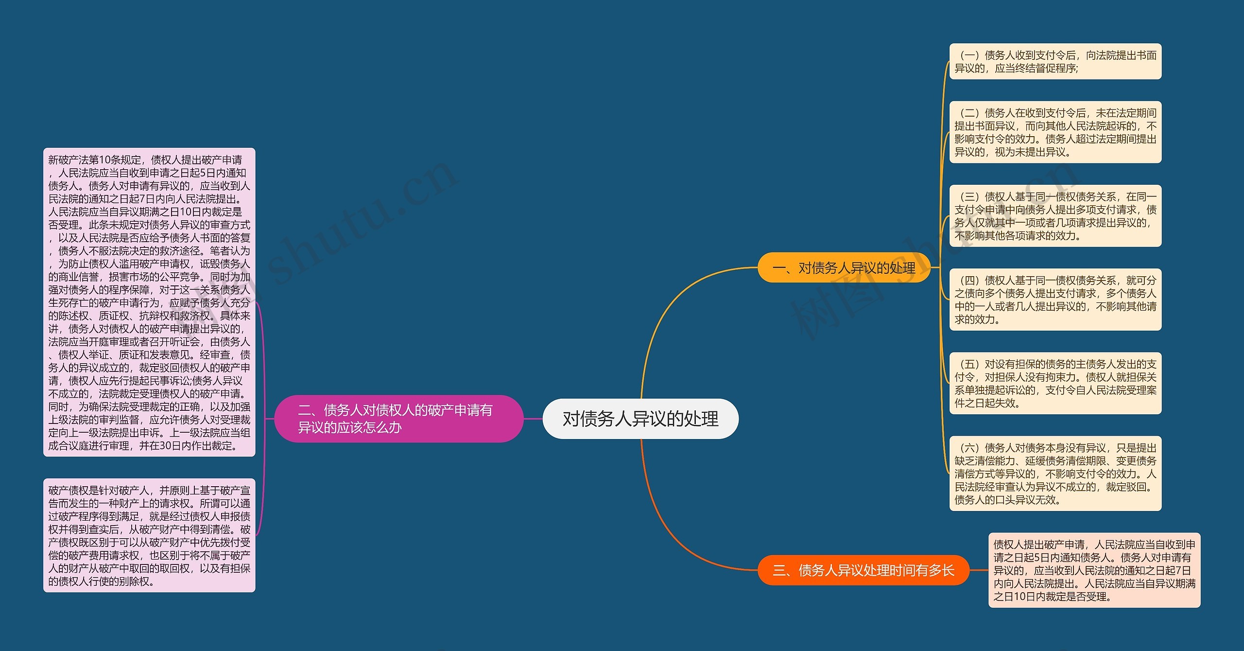 对债务人异议的处理思维导图