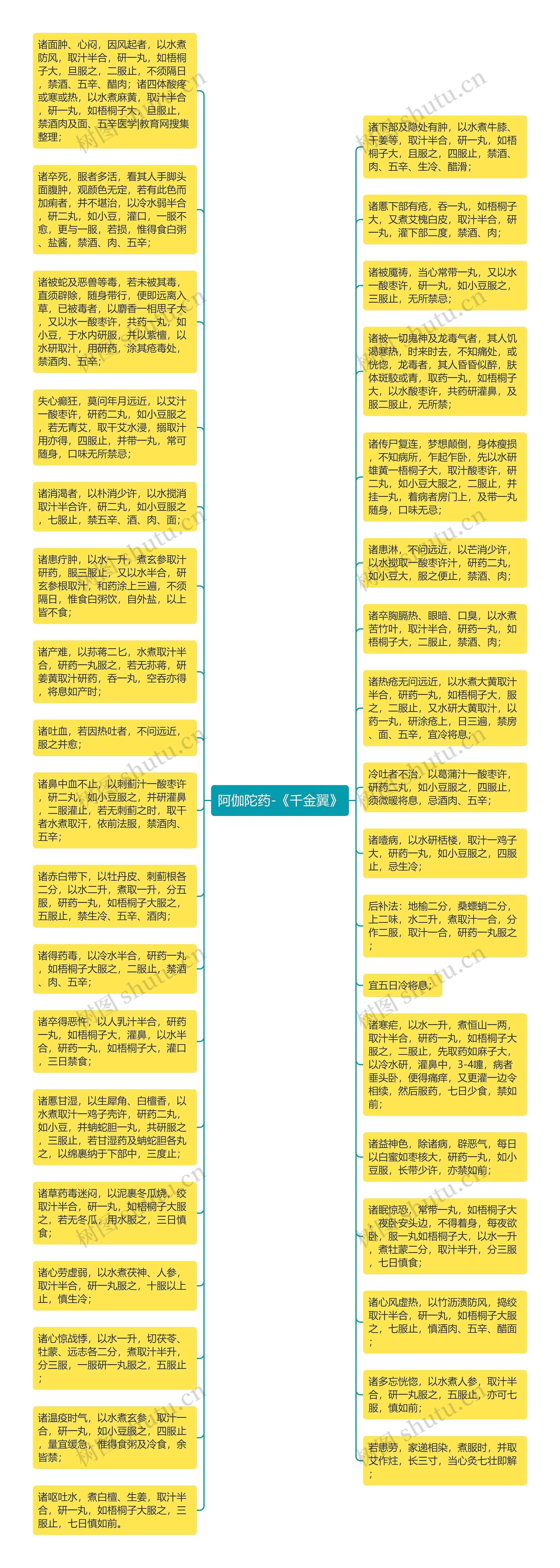 阿伽陀药-《千金翼》思维导图