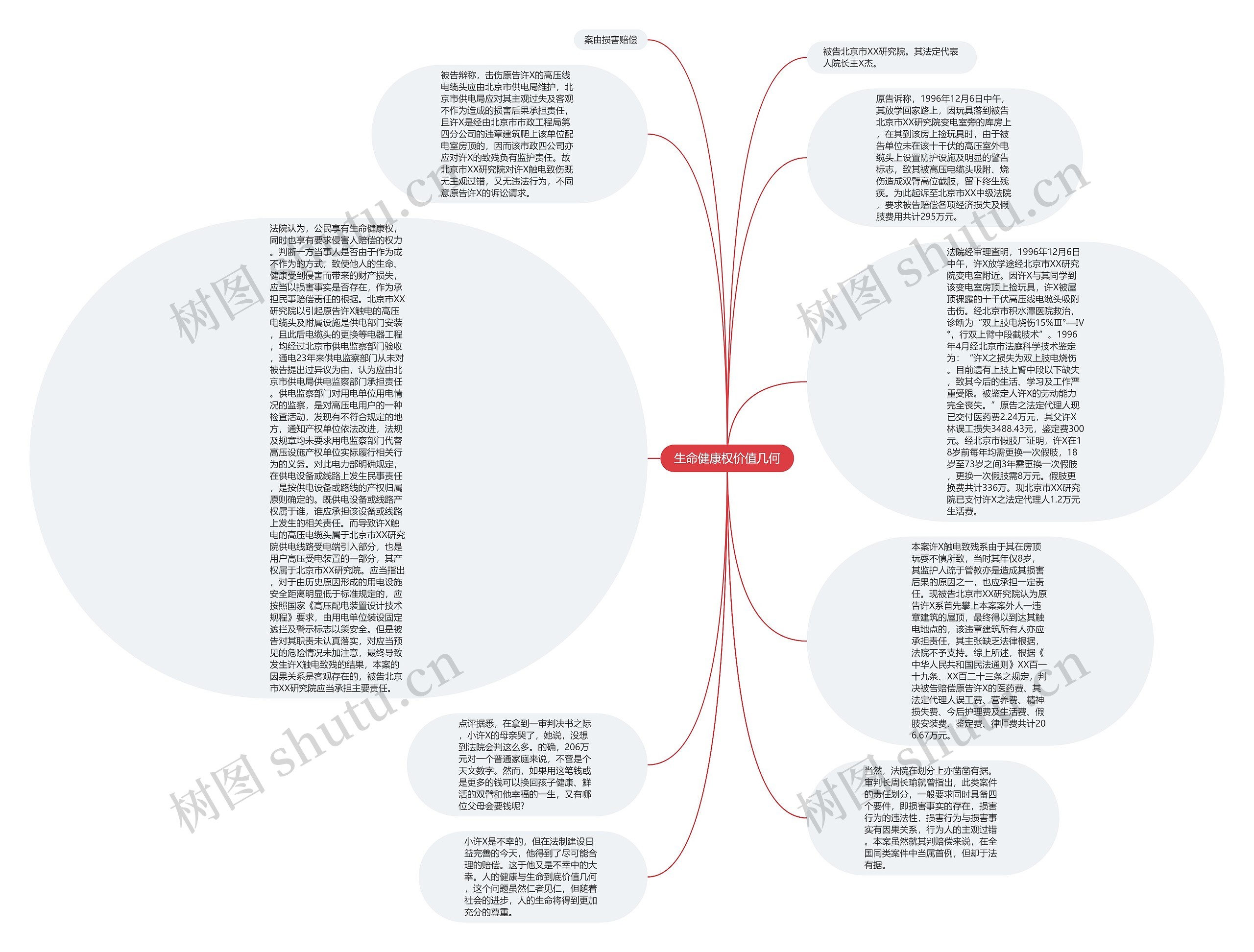 生命健康权价值几何思维导图