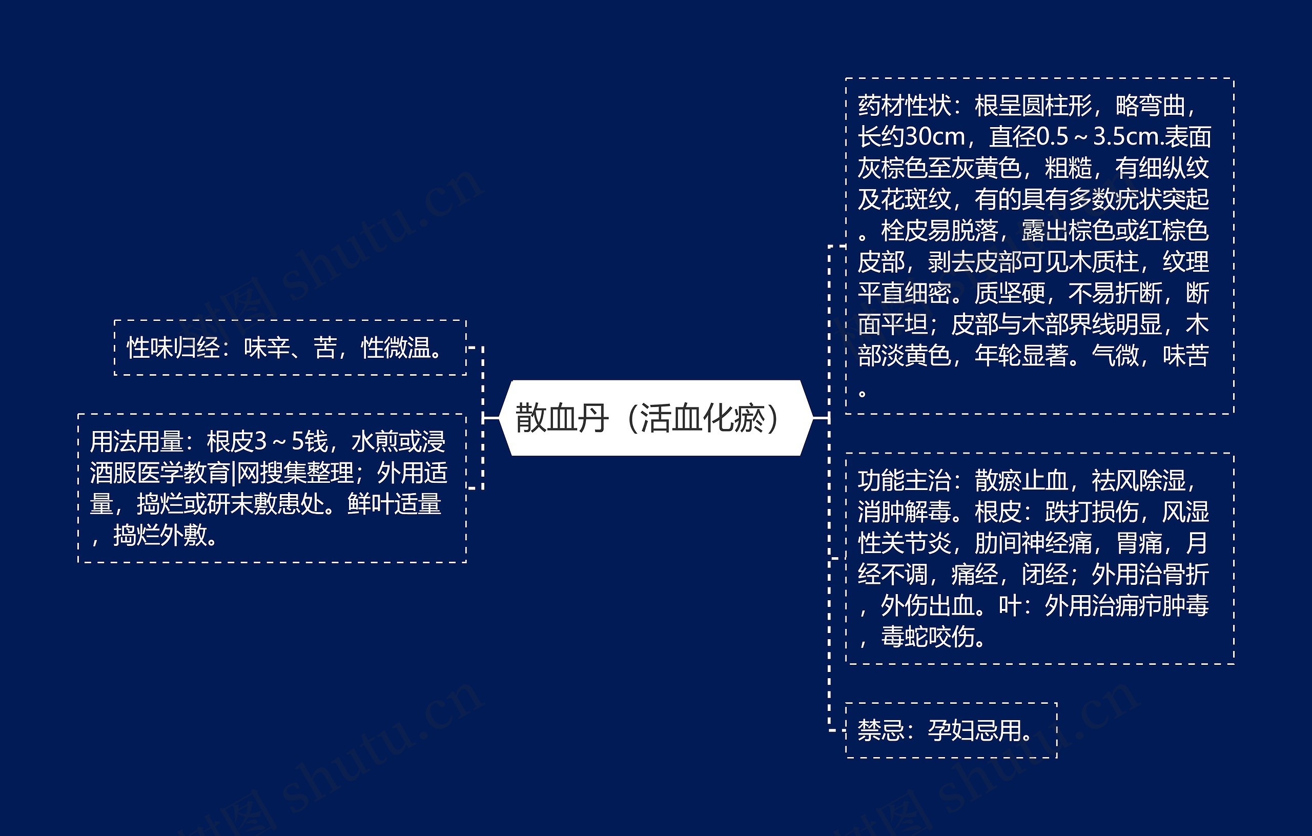 散血丹（活血化瘀）思维导图