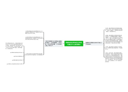 消费者和经营者发生争执可通过什么途径解决