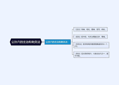 公孙穴的主治和刺灸法