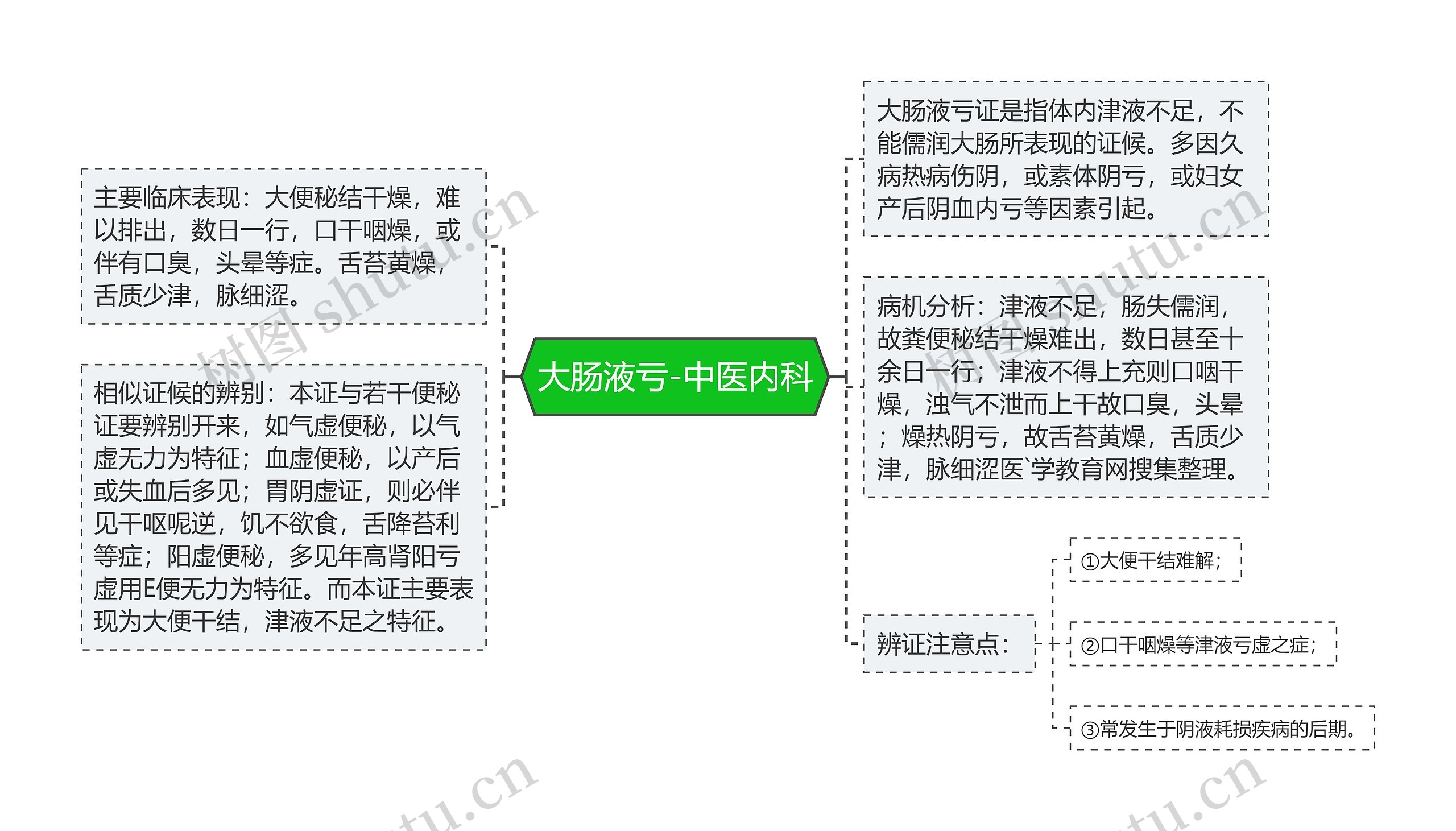 大肠液亏-中医内科思维导图