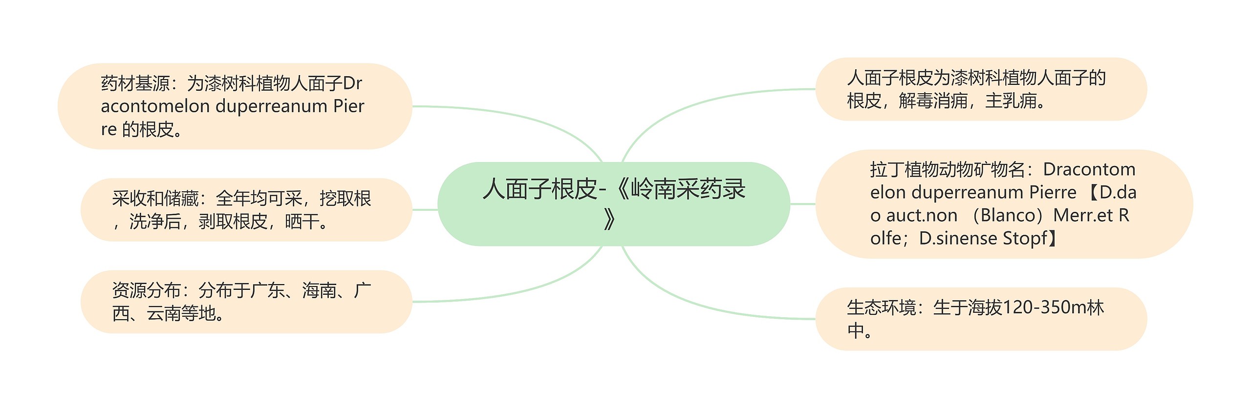 人面子根皮-《岭南采药录》 人面子根皮-《岭南采药录》