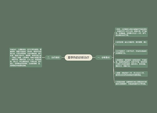 夏季热的诊断治疗