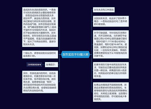 刹车实在不行撞大树