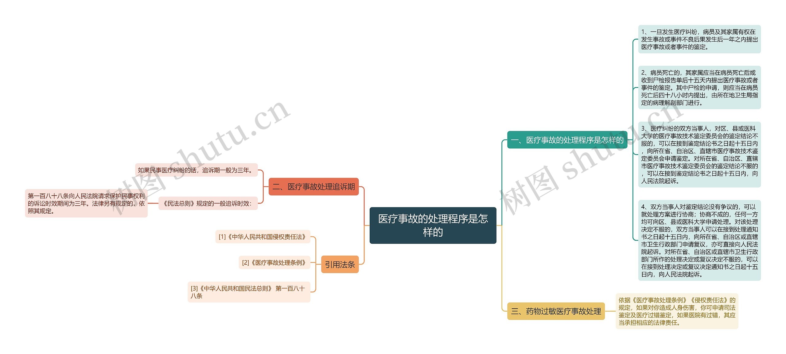 医疗事故的处理程序是怎样的思维导图