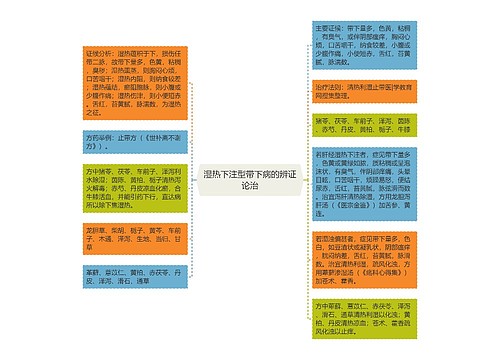 湿热下注型带下病的辨证论治