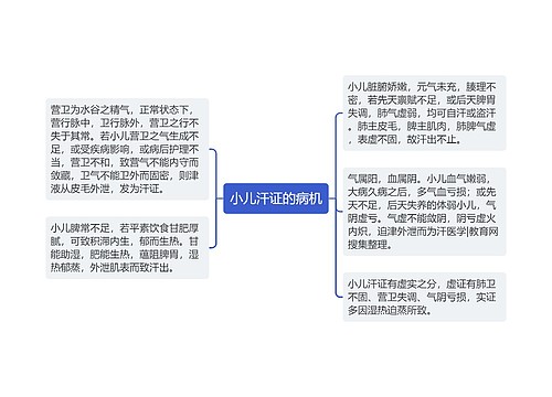 小儿汗证的病机