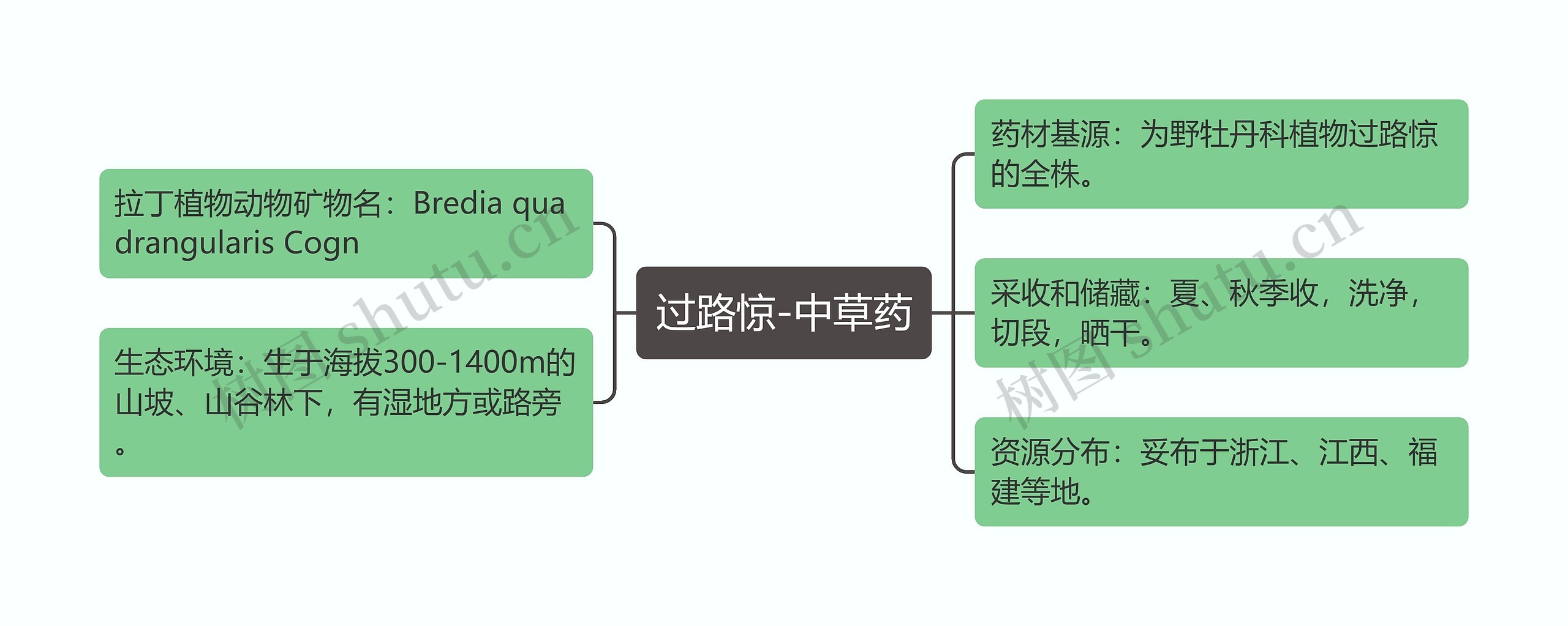 过路惊-中草药思维导图