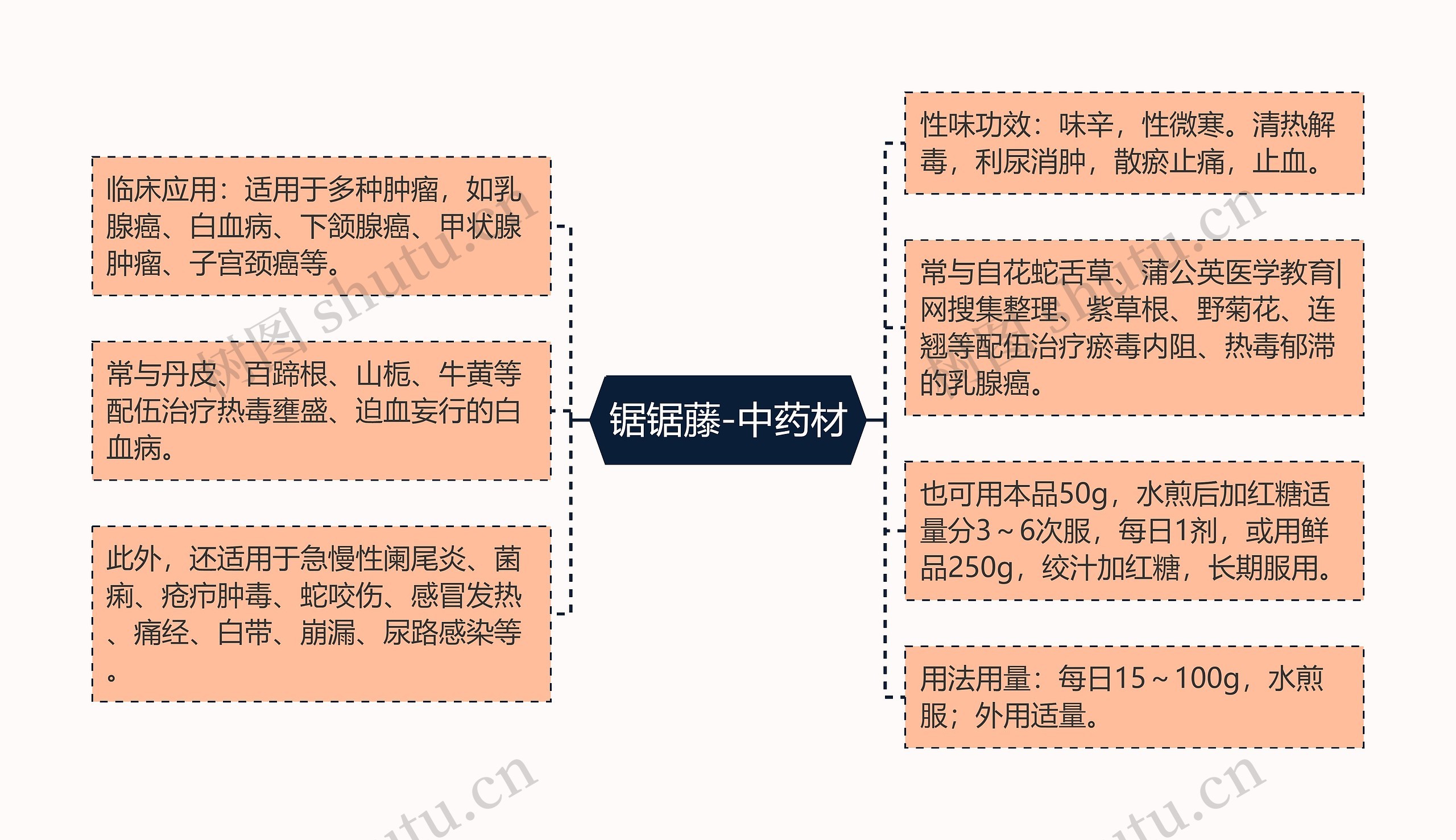 锯锯藤-中药材思维导图