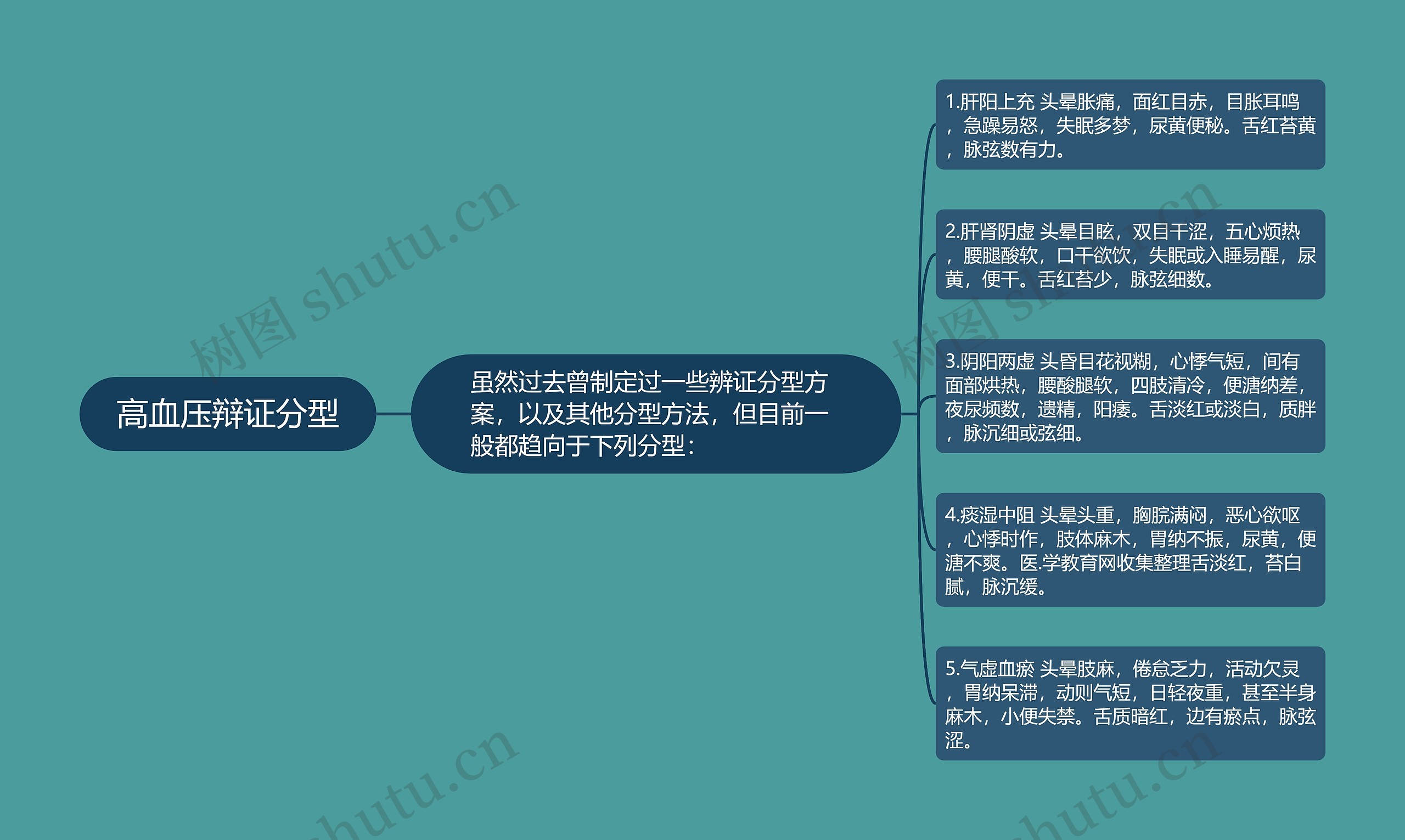 高血压辩证分型思维导图