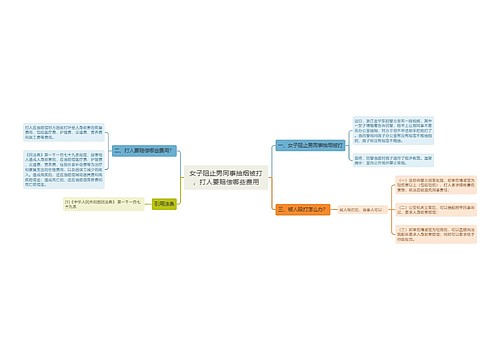 女子阻止男同事抽烟被打，打人要赔偿哪些费用