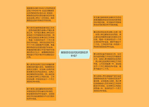 解除劳动合同如何获经济补偿？