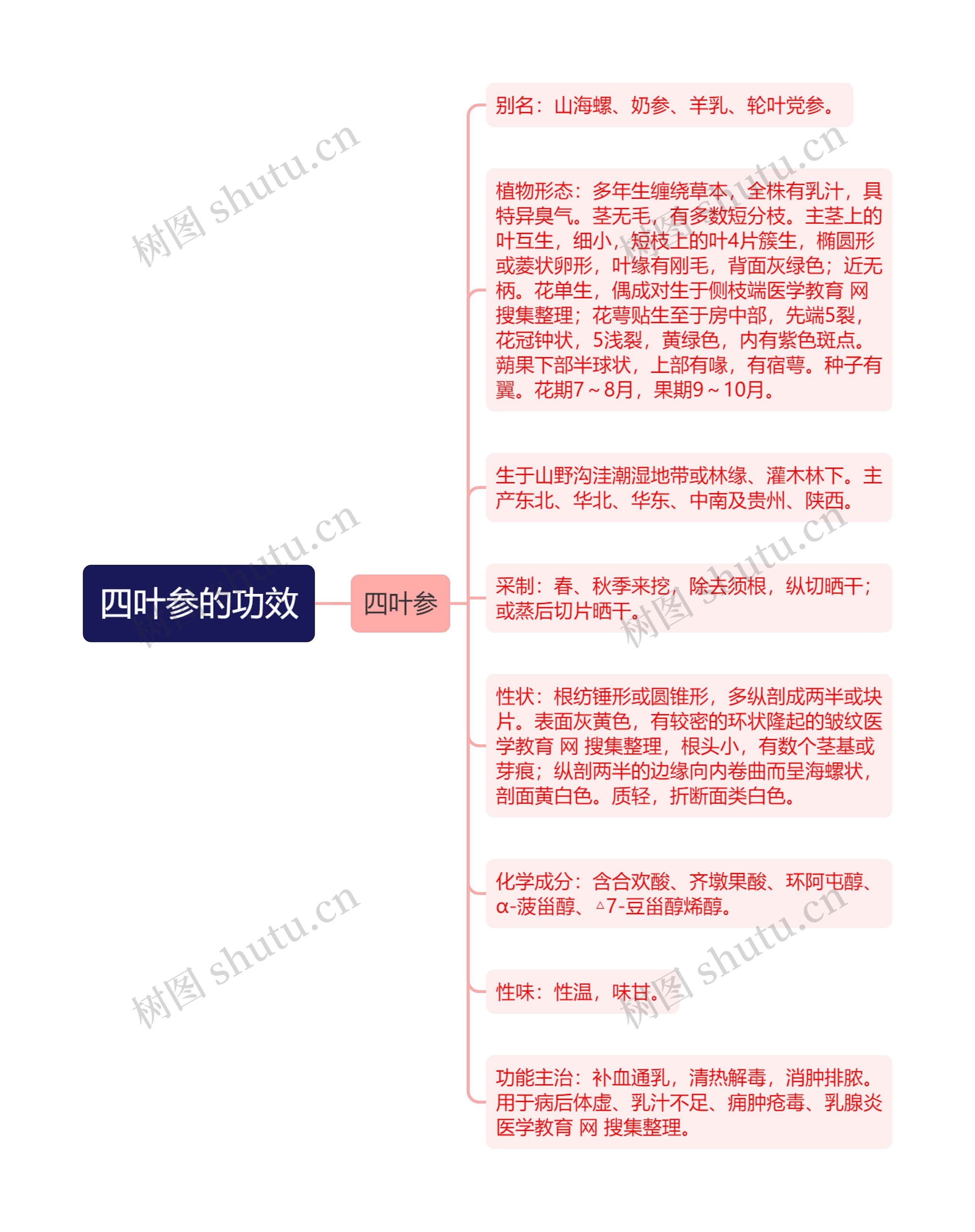 四叶参的功效 四叶参的功效