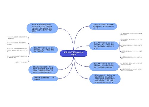 审理非法行医刑事案件法律解释