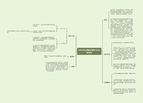 头针疗法/概述/操作方法/禁忌症