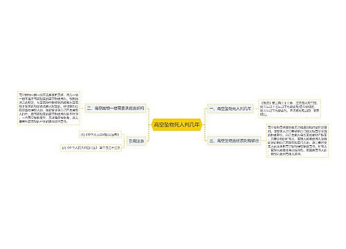 高空坠物死人判几年