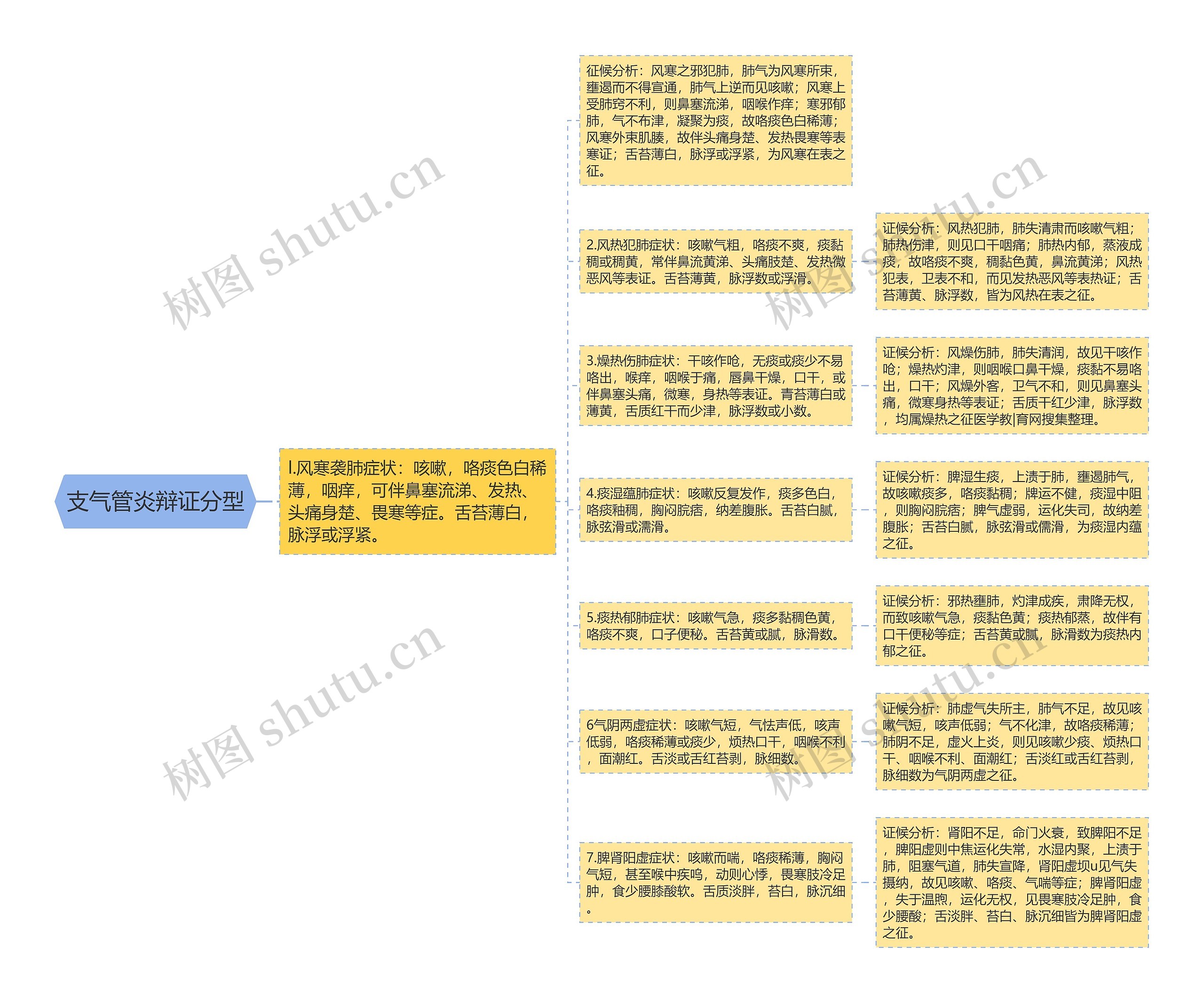 支气管炎辩证分型思维导图