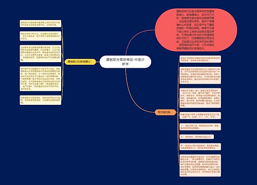 腰骶部发育异常症-中医诊断学