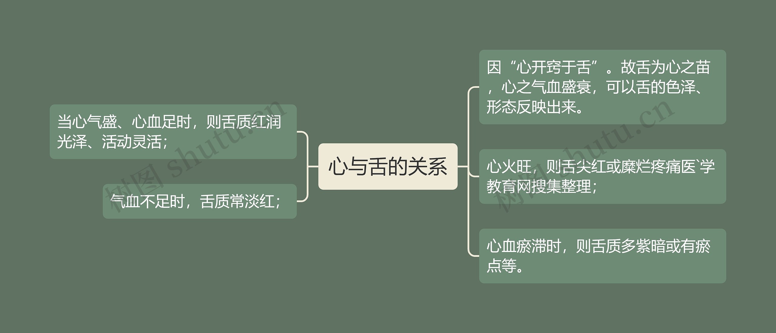 心与舌的关系思维导图