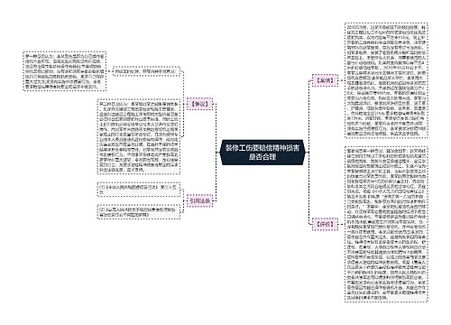 装修工伤要赔偿精神损害是否合理