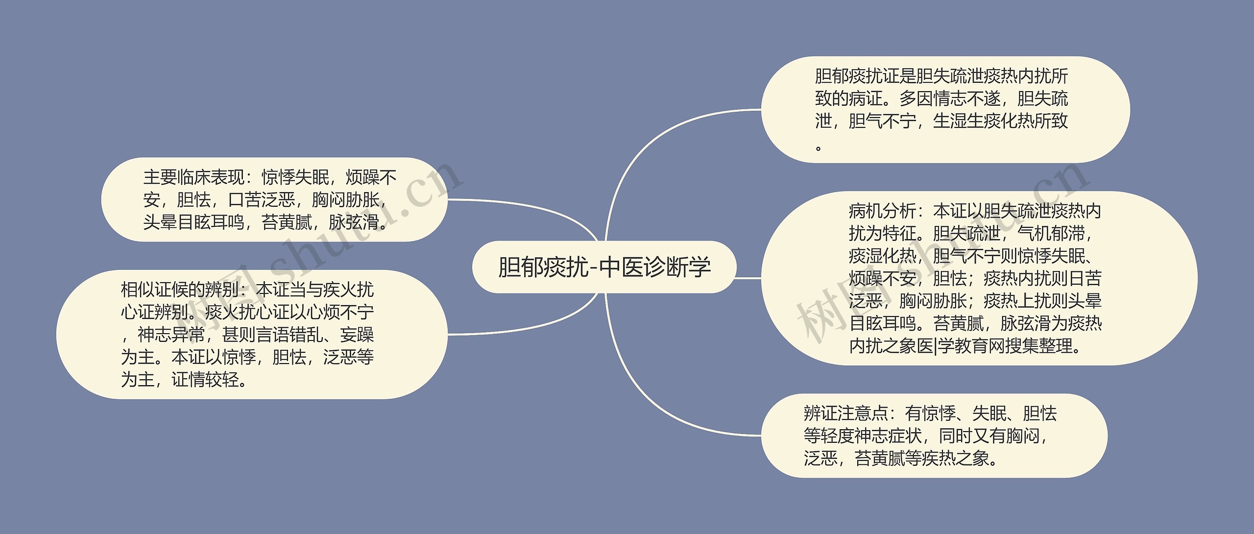 胆郁痰扰-中医诊断学思维导图